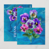 Boeket van viooltjes driekleurige viooltjes HARTEL Briefkaart (Voorkant / Achterkant)