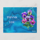 Boeket van viooltjes driekleurige viooltjes HARTEL Briefkaart (Achterkant)