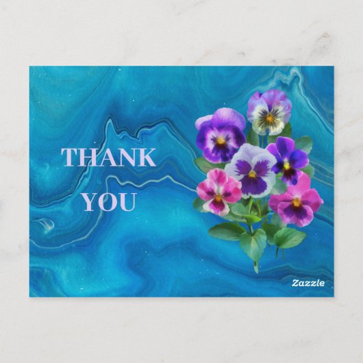 Boeket van viooltjes driekleurige viooltjes HARTEL Briefkaart (Achterkant)