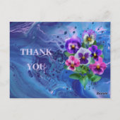 Boeket van viooltjes driekleurige viooltjes HARTEL Briefkaart (Achterkant)