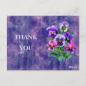 Boeket van viooltjes driekleurige viooltjes HARTEL Briefkaart (Achterkant)