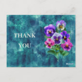 Boeket van viooltjes driekleurige viooltjes HARTEL Briefkaart (Achterkant)