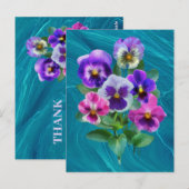 Boeket van viooltjes driekleurige viooltjes HARTEL Briefkaart (Voorkant / Achterkant)