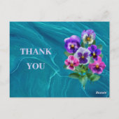 Boeket van viooltjes driekleurige viooltjes HARTEL Briefkaart (Achterkant)