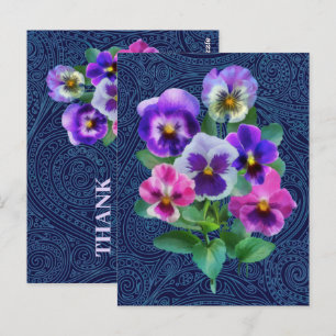 Boeket van viooltjes viooltjesbloemen DANK JE Briefkaart
