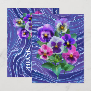 Boeket van viooltjes viooltjesbloemen DANK JEWEL Briefkaart