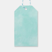 Boeket van Waterverf Flowers Happy Birthday Cadeaulabel (Achterkant)