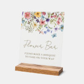 Boeket van wilde bloemen Bloemstuk bloemenbar Acryl Bord (Hoek)