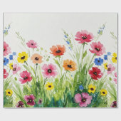 Boeket van wilde bloemen cadeaupapier (Vlak)