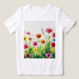 Boeket van wilde bloemen Tri-Blend shirt