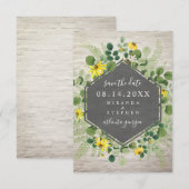 Boeket van wilde bloemen Witte Baksteen Save The D Date (Voorkant / Achterkant)