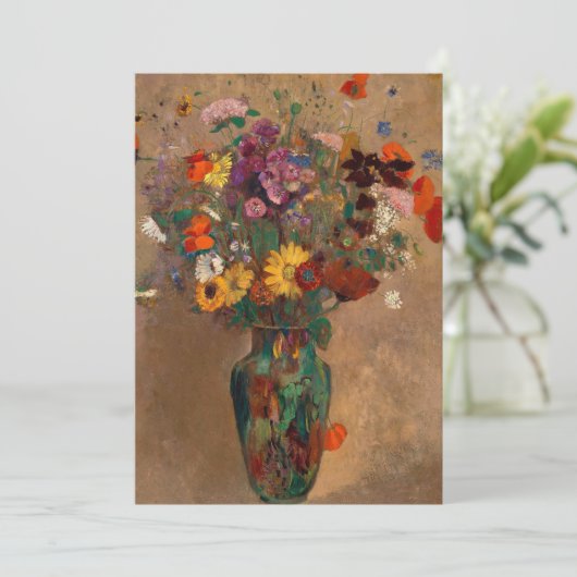 Boeket van Wildflowers | Odilon Redon-Briefkaart (Staand voorkant)