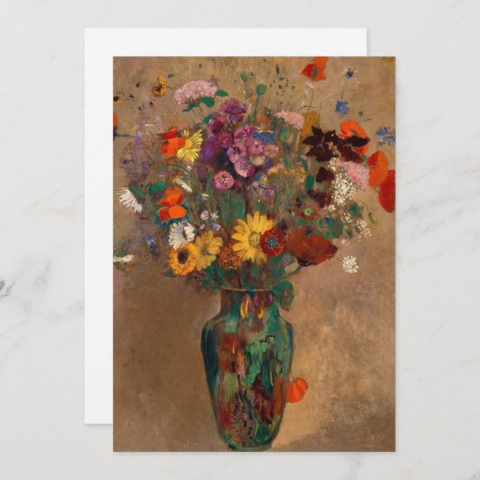 Boeket van Wildflowers | Odilon Redon-Briefkaart (Voorkant / Achterkant)