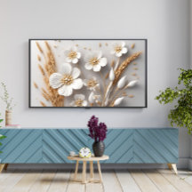 Boeket van witte bloemen en tarweoren