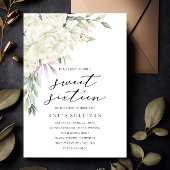 Boeket van witte bloemen Sweet Sixteen 16 verjaard Kaart