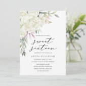 Boeket van witte bloemen Sweet Sixteen 16 verjaard Kaart (Staand voorkant)