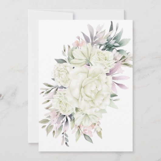 Boeket van witte bloemen Sweet Sixteen 16 verjaard Kaart (Achterkant)