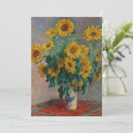 Boeket van Zonnebloemen | Claude Monet (Staand voorkant)