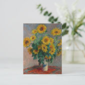 Boeket van Zonnebloemen | Claude Monet Briefkaart (Staand voorkant)