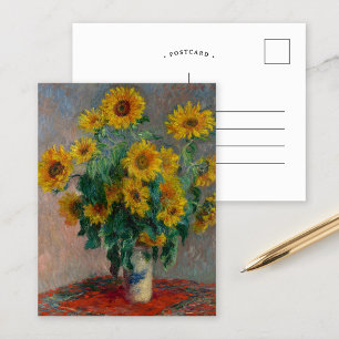 Boeket van Zonnebloemen   Claude Monet Briefkaart