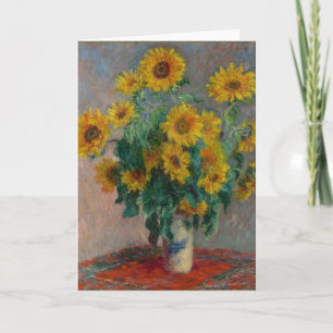 Boeket van Zonnebloemen   Claude Monet Kaart