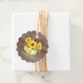 Boeket van zonnebloemen met pompoen dank je wel ca bedankjes labels (In situ)