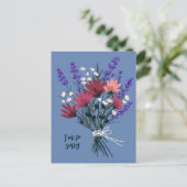 Boeket veldbloemen rouwbetuiging Sorry voor het ve Briefkaart (Staand voorkant)