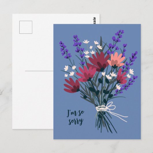 Boeket veldbloemen rouwbetuiging Sorry voor het ve Briefkaart (Voorkant / Achterkant)