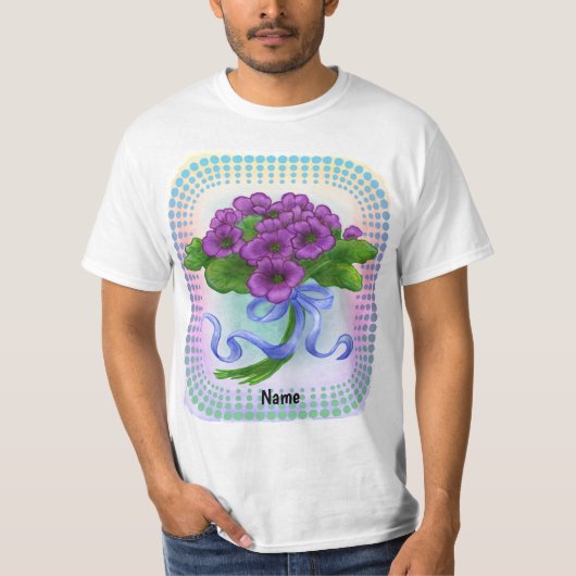 Boeket viooltjes bloemen t-shirt (Voorkant)