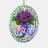 Boeket Viooltjes Keramisch Ornament (Rechts)