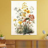 Boeket Weidevol Bloemen Canvas Afdruk (Insitu (Woonkamer))