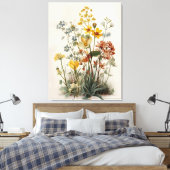 Boeket Weidevol Bloemen Canvas Afdruk (Insitu (Slaapkamer))