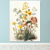 Boeket Weidevol Bloemen Canvas Afdruk (Insitu (Houten vloer))