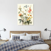 Boeket Weidevol Bloemen Canvas Afdruk (Insitu (Slaapkamer))