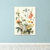 Boeket Weidevol Bloemen Canvas Afdruk (Insitu (Houten vloer))