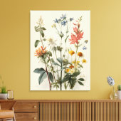 Boeket Weidevol Bloemen Canvas Afdruk (Insitu (Woonkamer))