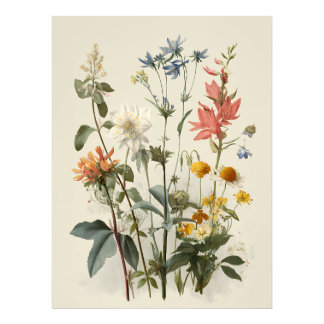 Boeket Weidevol Bloemen Foto Afdruk