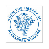 Boeket Wilde Bloemen #1 Bibliotheek Boeknaam Relië Zelfinktende Stempel (Design)