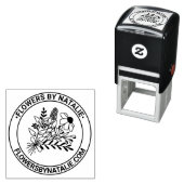 Boeket Wilde Bloemen #1L Bloemist Logo Naam Websit Zelfinktende Stempel (In situ)