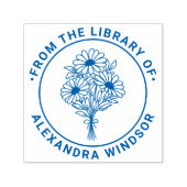 Boeket Wilde Bloemen #2 Bibliotheek Boeknaam Stemp Zelfinktende Stempel (Design)