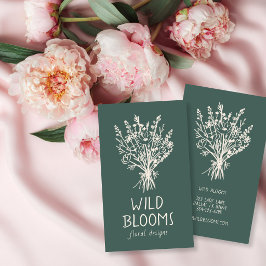 Boeket wilde bloemen Rustieke Minimaal Eenvoudige  Visitekaartje