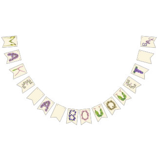 Boeket -Wildflower Bloemenbar Bloemenstation Teken Vlaggetjes