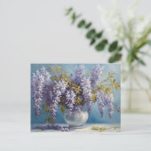 Boeket Wisteria Bloemen Briefkaart (Staand voorkant)