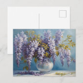 Boeket Wisteria Bloemen Briefkaart (Voorkant / Achterkant)