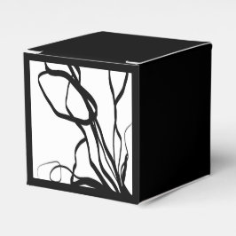 Boeket Wit: Abstract Wit & Zwart Bedankdoosjes