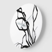 Boeket Wit: Abstract Wit & Zwart Grote Klok (Hoek)