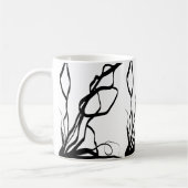 Boeket Wit: Abstract Wit & Zwart Koffiemok (Links)