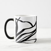 Boeket Wit: Abstract Wit & Zwart Magische Mok (Links)