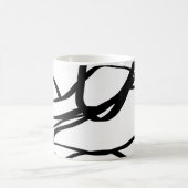 Boeket Wit: Abstract Wit & Zwart Magische Mok (Center)