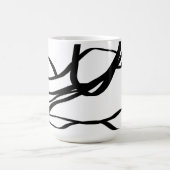 Boeket Wit: Abstract Wit & Zwart Magische Mok (Midden)